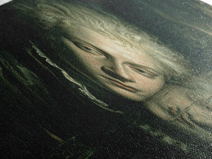 The Lake Phantom, Gothic Nightmare Art, Extra Wide Wall Art, Dark Fantasy Wall Art, Canvas Print, Halloween Wall Art, Halloween Decor