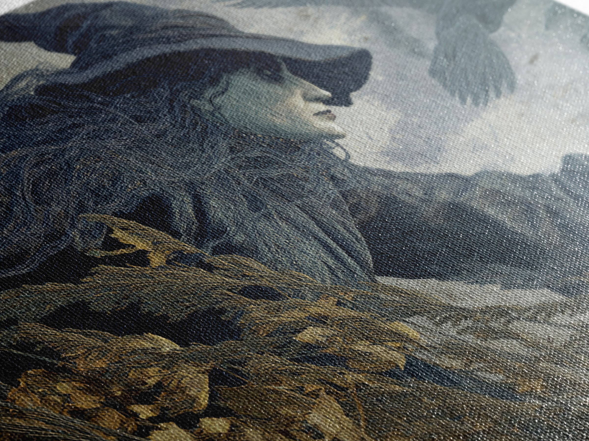 The Salt-Marsh Witch, Expressionist Gothic Art, Landscape Wall Art, Dark Halloween Decor, Canvas Print, Halloween Wall Art