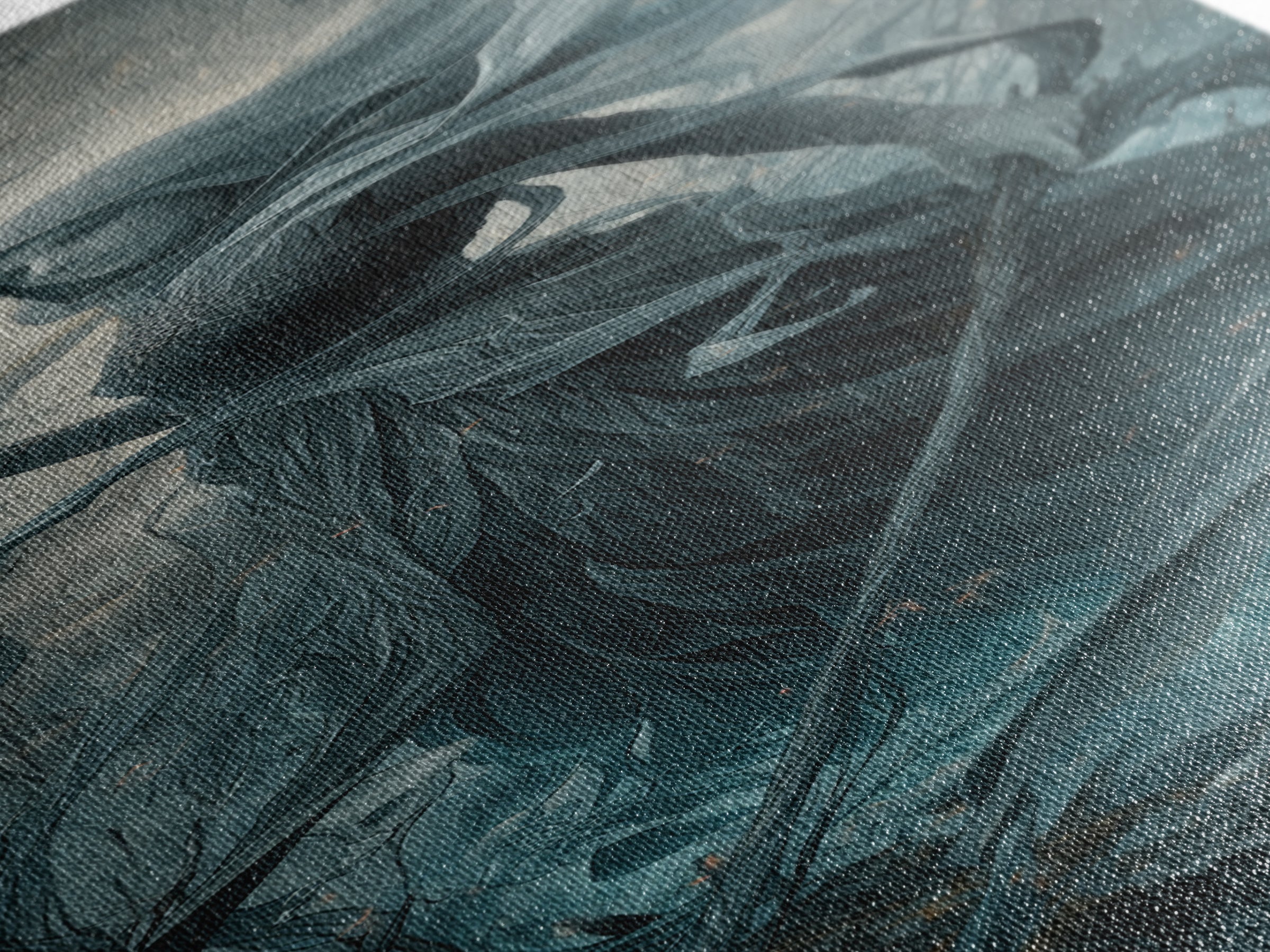 The Salt-Marsh Witch, Surreal Apocalyptic Art, Tall Narrow Wall Art, Macabre Wall Art, Canvas Print, Halloween Wall Art