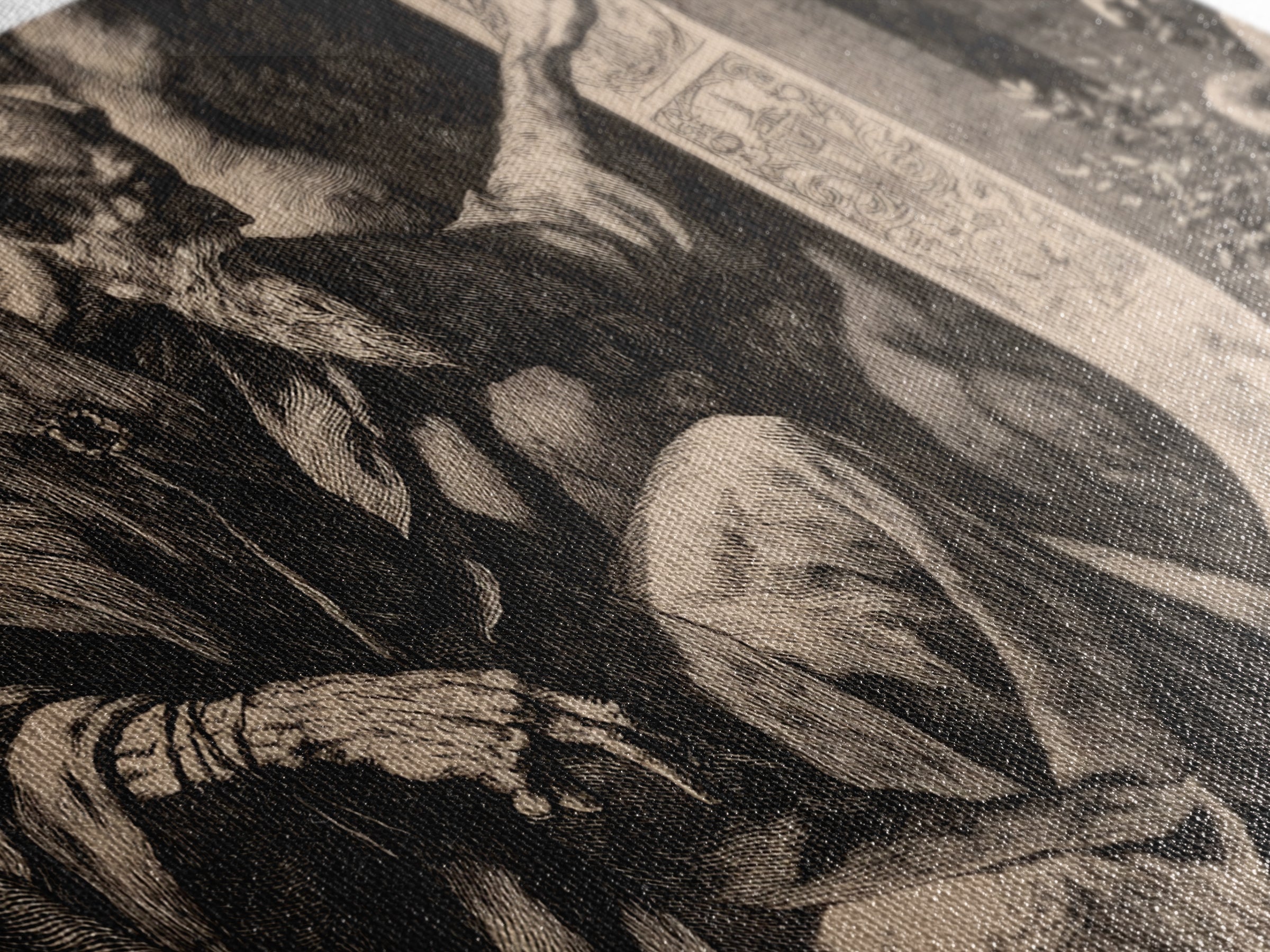 The Stone-Circle Spirit, Renaissance Engraving Art, Landscape Wall Art, Macabre Wall Art, Canvas Print, Halloween Wall Art
