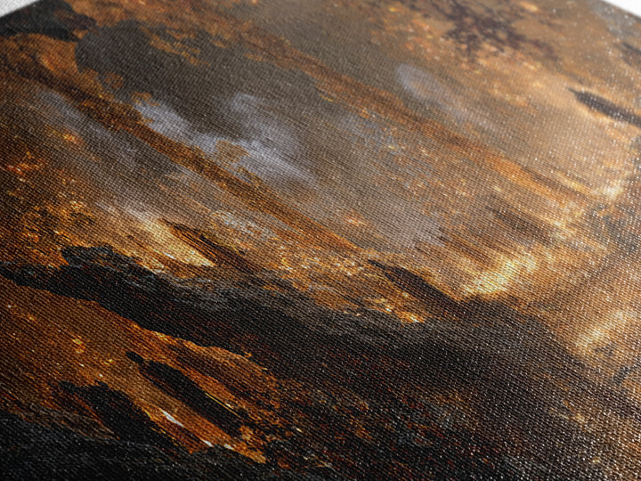 The Cave Oracle, Apocalyptic Romantic Art, Wide Panoramic Art, Gothic Horror Wall Art, Canvas Print, Halloween Wall Art