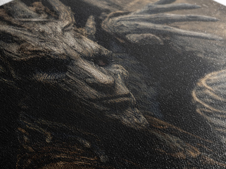 The Hollow-Tree Monster, Surreal Apocalyptic Art, Landscape Wall Art, Dark Halloween Decor, Canvas Print, Halloween Wall Art