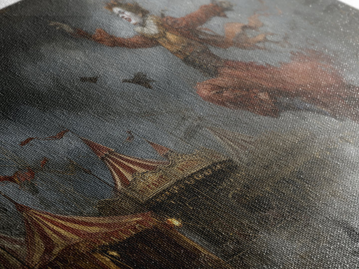 The Abandoned Carnival, Visionary Gothic Art, Wide Panoramic Art, Dark Fantasy Wall Art, Canvas Print, Halloween Wall Art