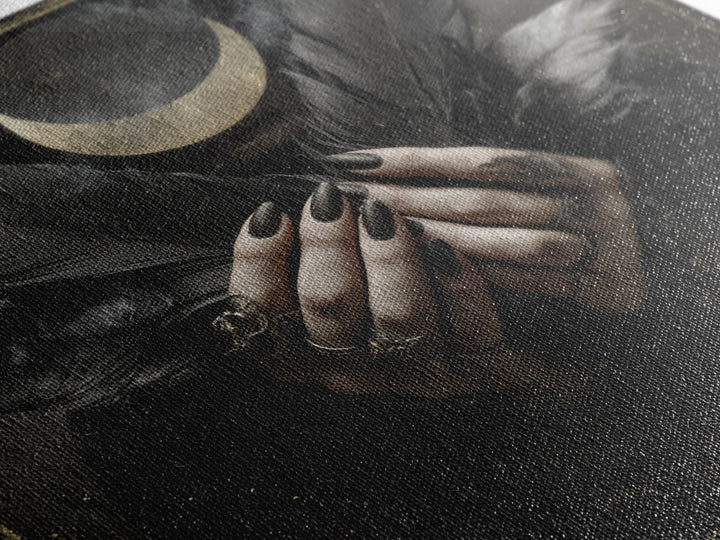 Occult Celestial Hands Framed Canvas Print, Dark Art, Horror Decor, Living Room Decor, Fine Art, Nocturne, Statement Artwork, DAR-1x1-68