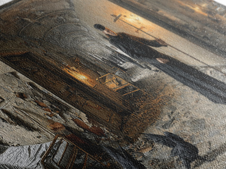 The Derelict Asylum, Northern Renaissance Horror, Wide Panoramic Art, Macabre Wall Art, Canvas Print, Halloween Wall Art