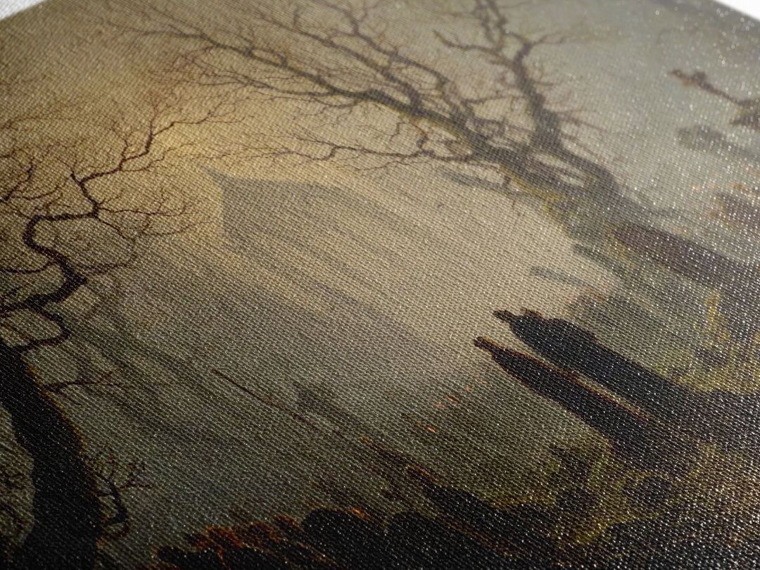 The Ghost Wedding, Romantic Gothic Landscape, Landscape Wall Art, Macabre Wall Art, Canvas Print, Halloween Wall Art