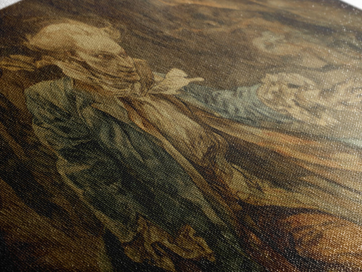 The Haunted Hayride, Ornate Symbolist Art, Wide Panoramic Art, Gothic Horror Wall Art, Framed Canvas Print, Halloween Wall Art