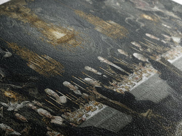 The Vampire Banquet, Visionary Gothic Art, Wide Panoramic Art, Dark Fantasy Wall Art, Canvas Print, Halloween Wall Art