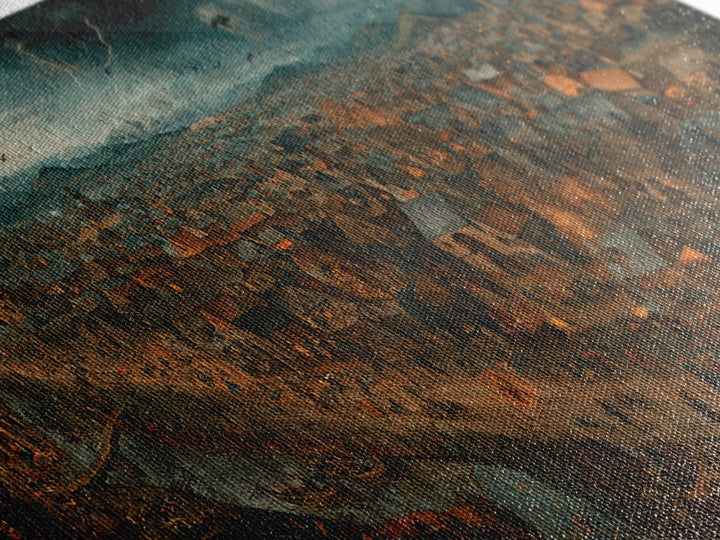 The Halloween Storm, Northern Renaissance Horror, Wide Panoramic Art, Dark Fantasy Wall Art, Canvas Print, Halloween Wall Art