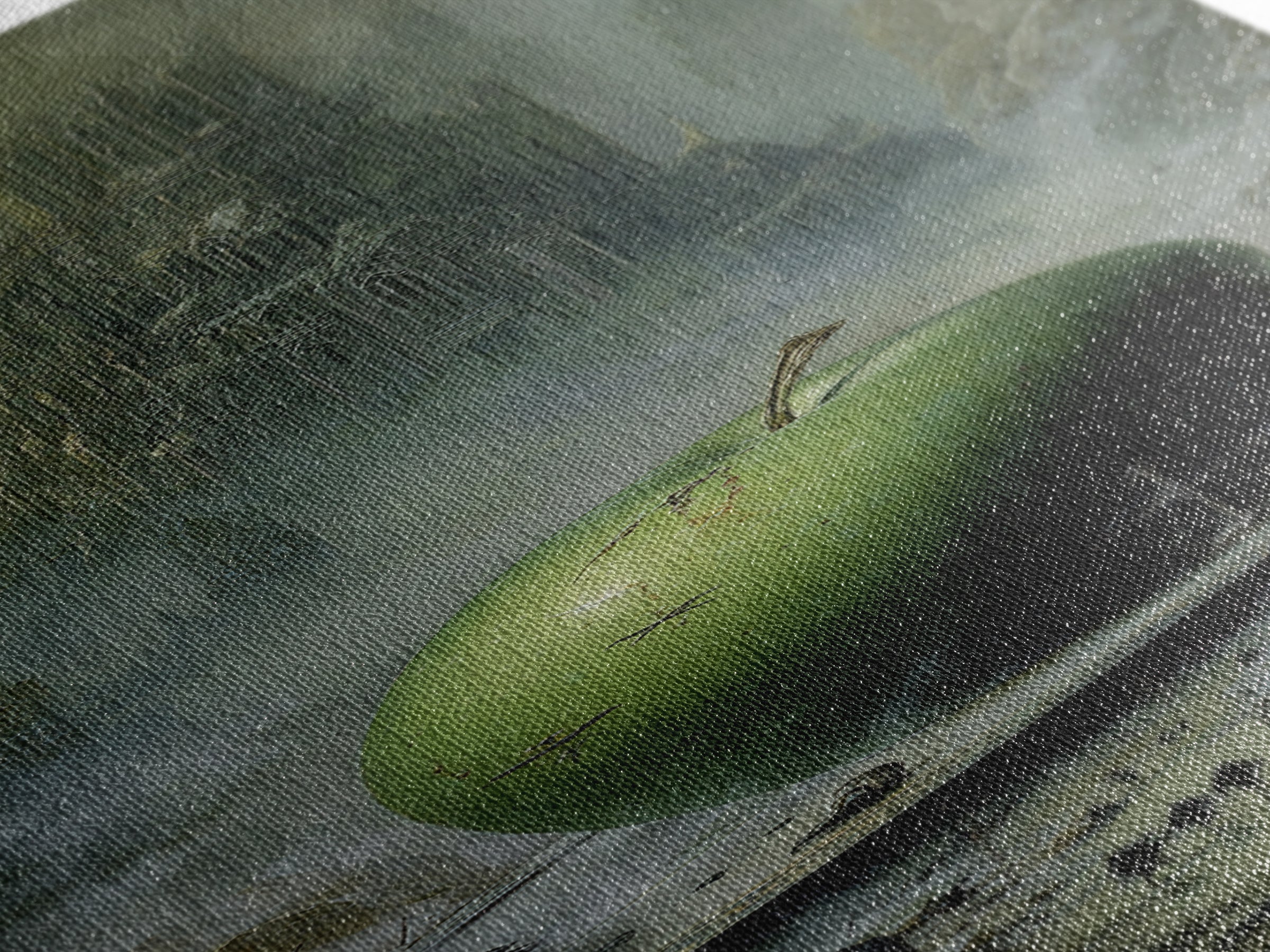 The Poisoned Apple, Surreal Apocalyptic Art, Tall Narrow Wall Art, Dark Halloween Decor, Canvas Print, Halloween Wall Art