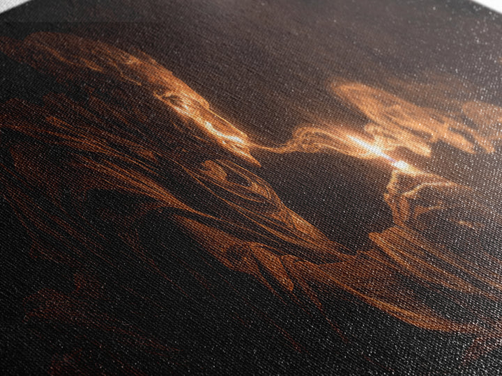 The Black Wax Candle, Visionary Gothic Art, Extra Wide Wall Art, Dark Halloween Decor, Framed Canvas Print, Halloween Wall Art