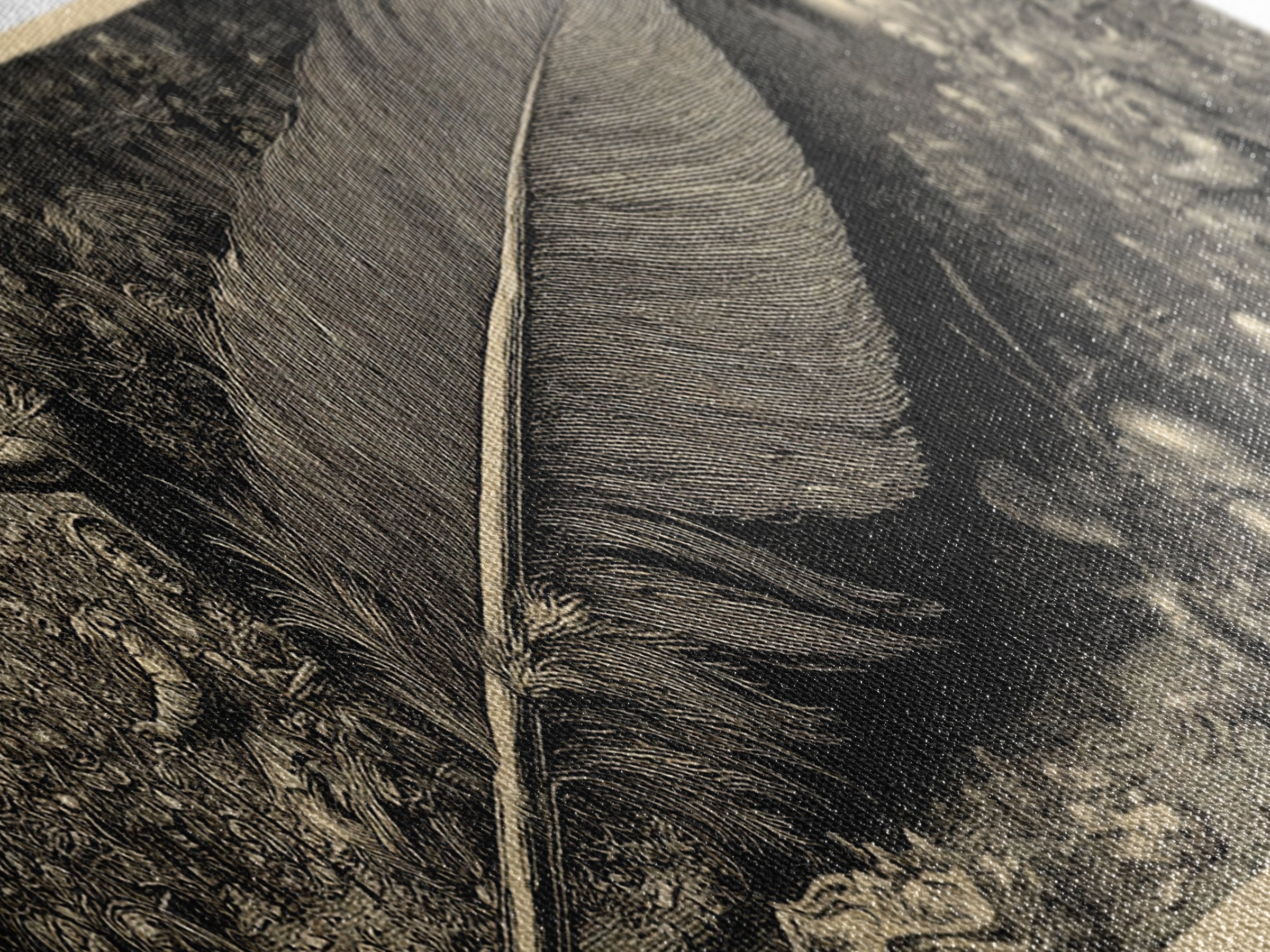 The Raven-Feather Quill, Medieval Grotesque Art, Extra Wide Wall Art, Dark Halloween Decor, Framed Canvas Print, Halloween Wall Art