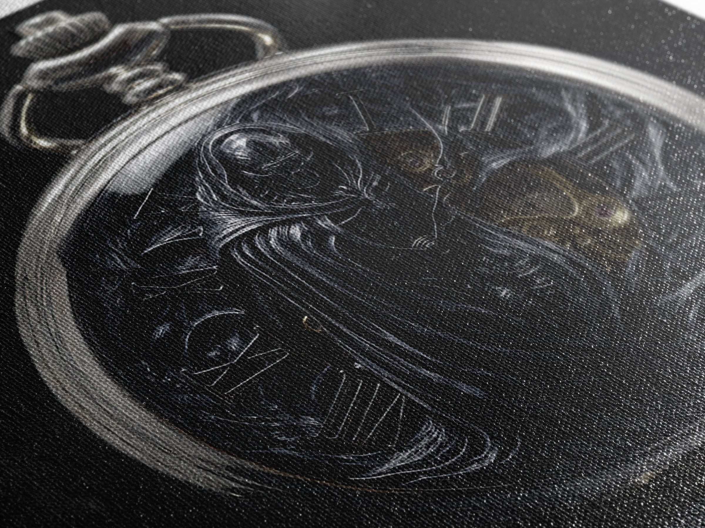 The Cursed Pocket Watch, Biomechanical Horror Art, Square Wall Art, Macabre Wall Art, Canvas Print, Halloween Wall Art, Horror Wall Art