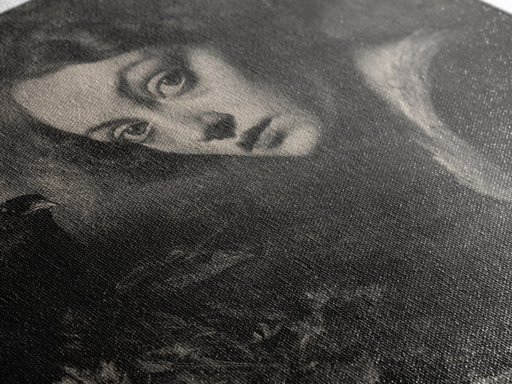 The Haunted Portrait, Symbolist Dream Art, Square Wall Art, Gothic Horror Wall Art, Framed Canvas Print, Halloween Wall Art