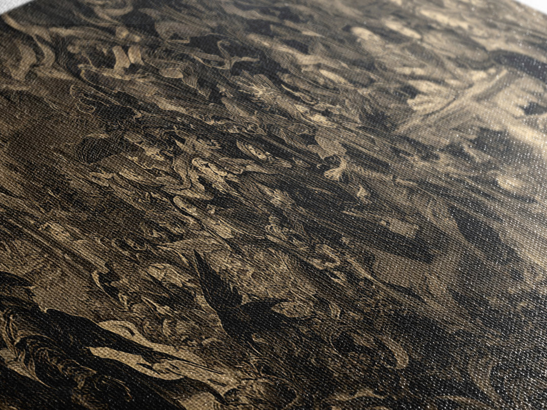 Dark Academia Halloween, Northern Renaissance Horror, Wide Panoramic Art, Dark Halloween Decor, Canvas Print, Halloween Wall Art