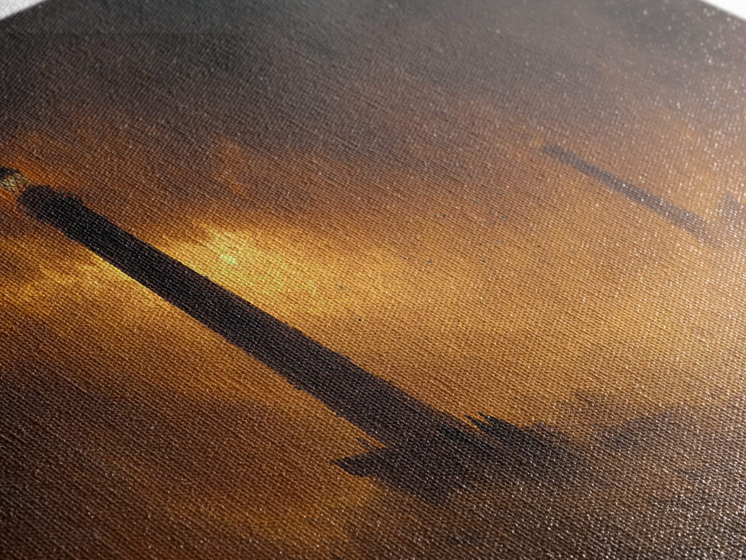 Haunted Seaside Halloween, Apocalyptic Romantic Art, Wide Panoramic Art, Dark Halloween Decor, Canvas Print, Halloween Wall Art