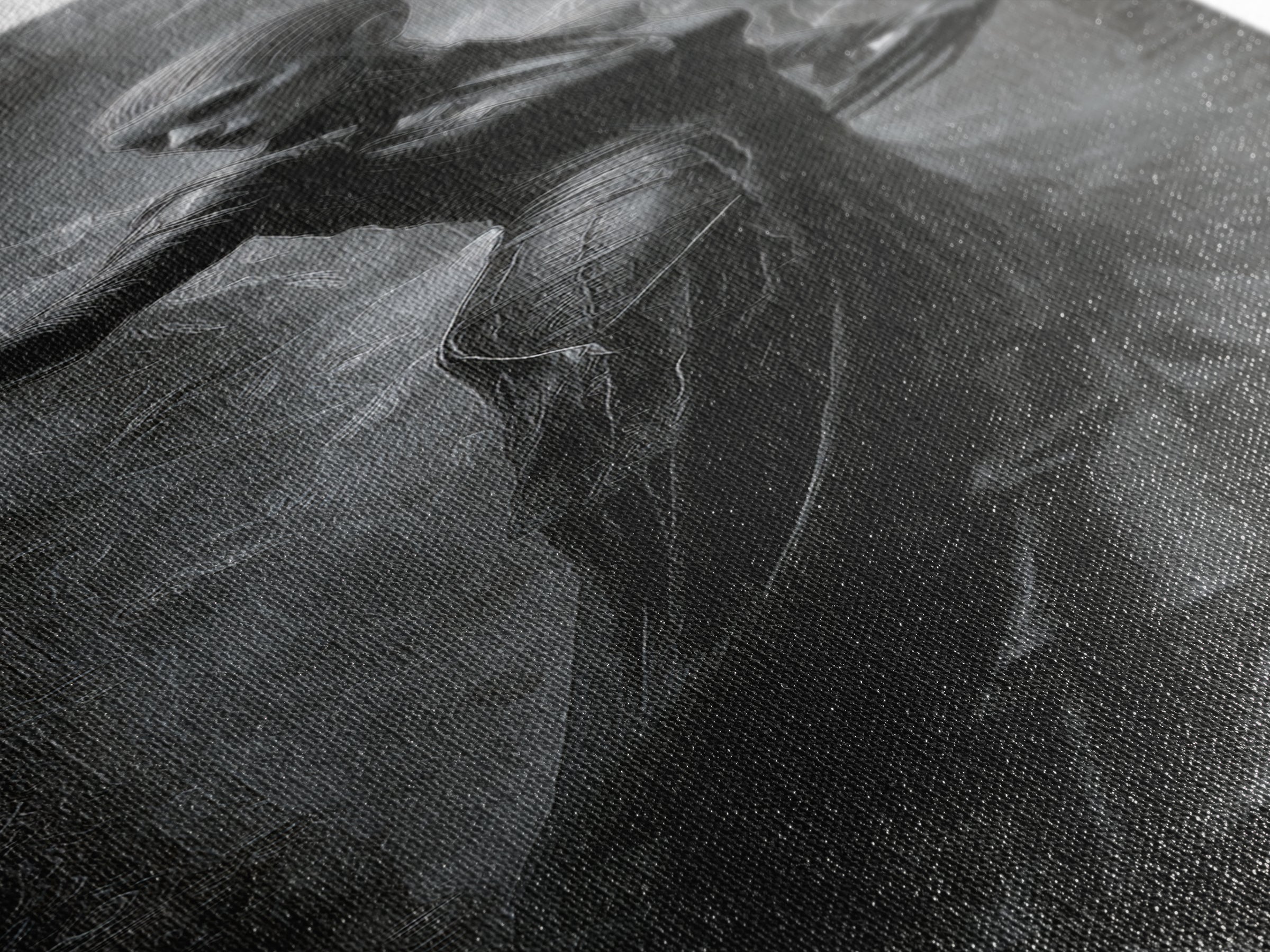 Ravens And Ruins, Biomechanical Horror Art, Tall Narrow Wall Art, Dark Fantasy Wall Art, Canvas Print, Halloween Wall Art