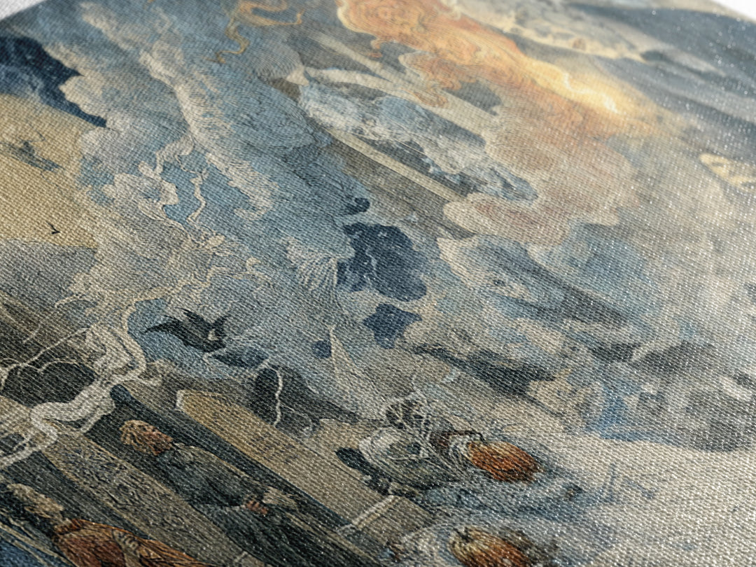 Frozen Halloween, Visionary Gothic Art, Wide Panoramic Art, Dark Fantasy Wall Art, Canvas Print, Halloween Wall Art, Dark Fantasy Art