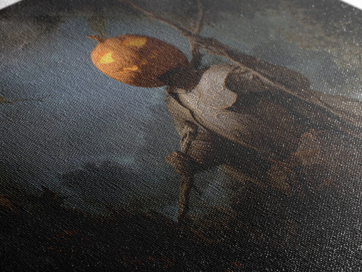 The Pumpkin Paladin, Romantic Gothic Landscape, Landscape Wall Art, Dark Fantasy Wall Art, Canvas Print, Halloween Wall Art