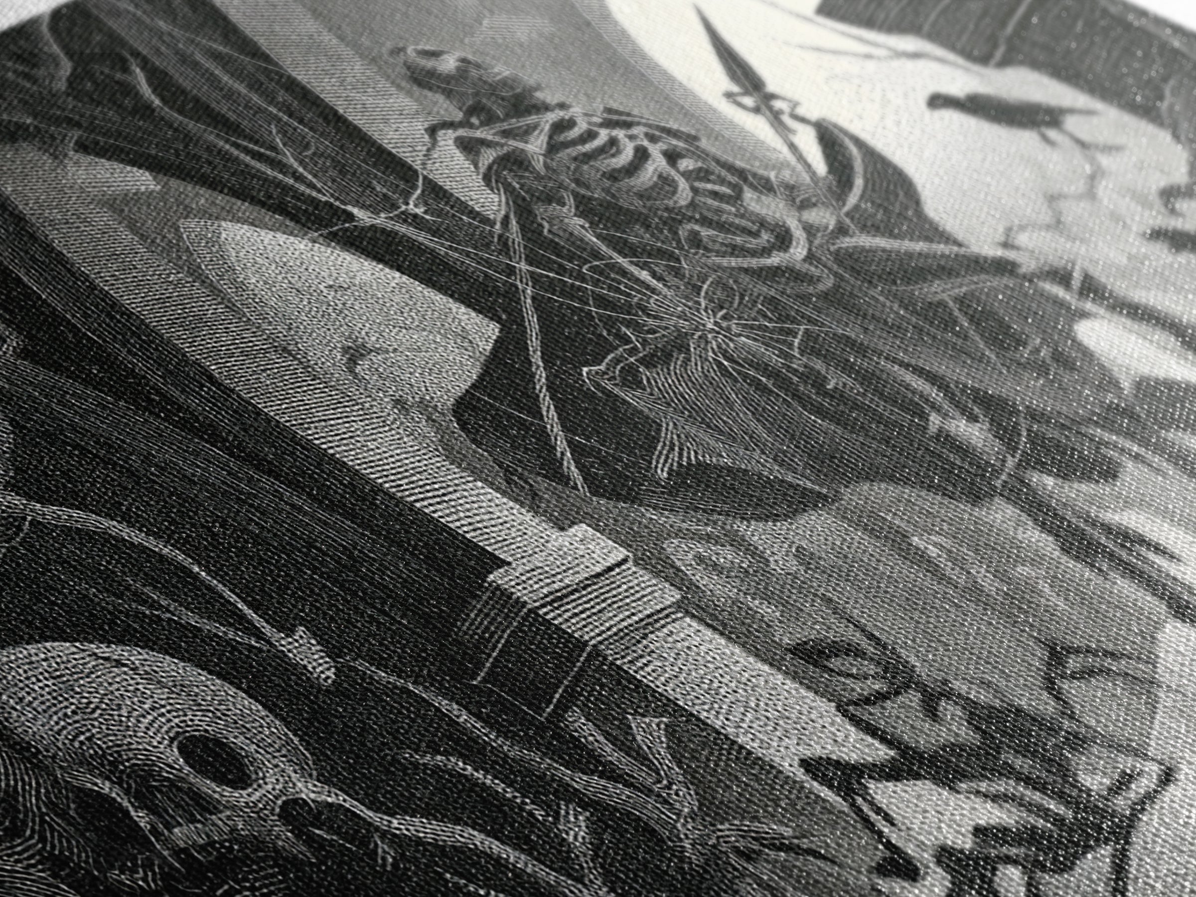 The Spider Knight, Macabre Folk Print Art, Wide Panoramic Art, Gothic Horror Wall Art, Framed Canvas Print, Halloween Wall Art