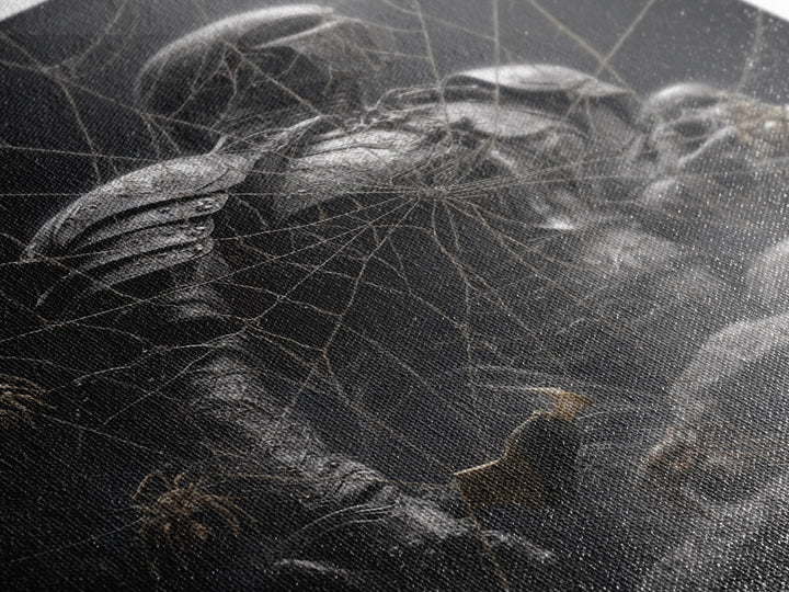 The Spider Knight, Biomechanical Horror Art, Vertical Wall Art, Gothic Horror Wall Art, Canvas Print, Halloween Wall Art, Gothic Home Decor