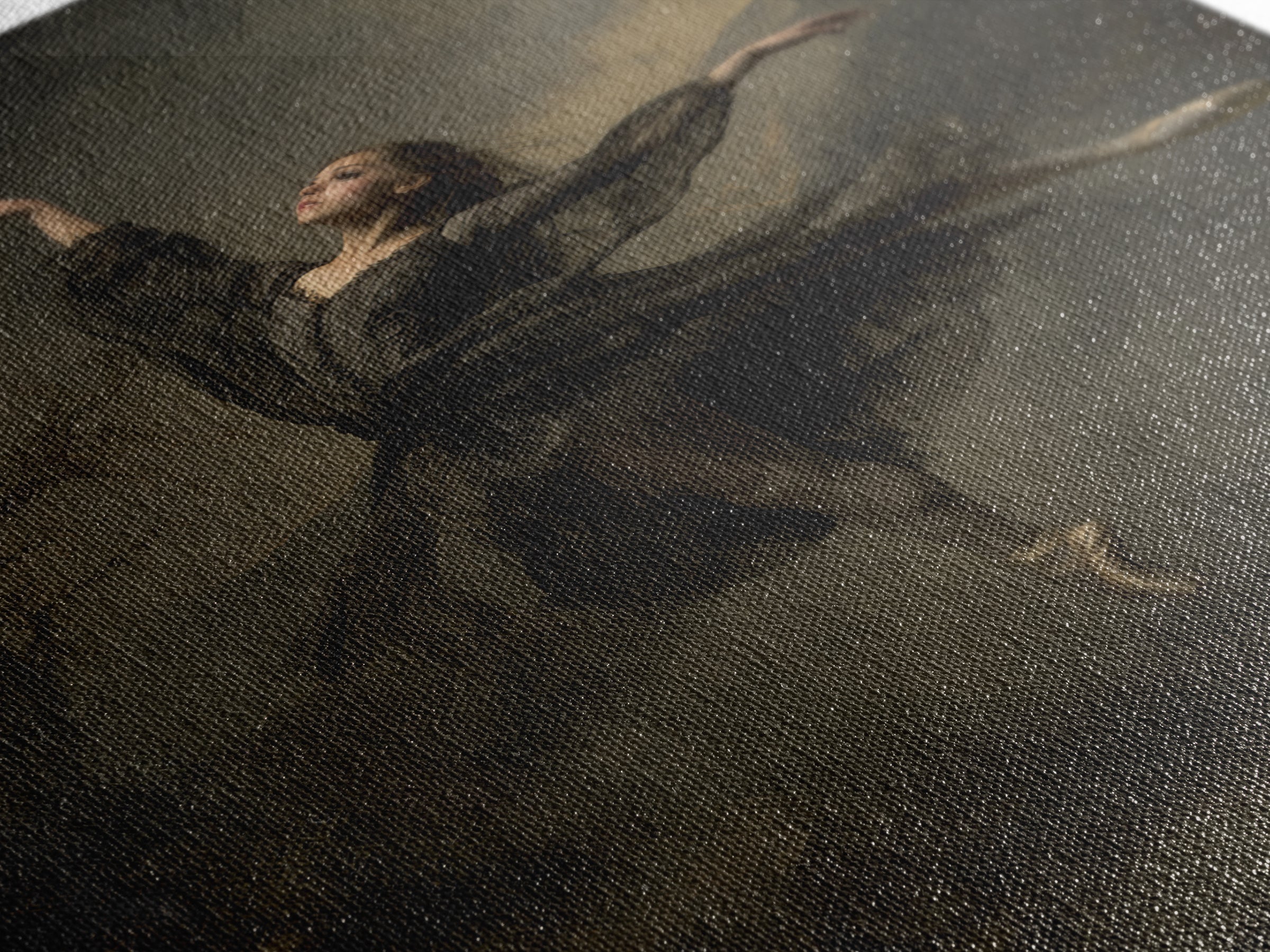 The Phantom Ballerina, Baroque Witchcraft Art, Vertical Wall Art, Dark Fantasy Wall Art, Canvas Print, Halloween Wall Art