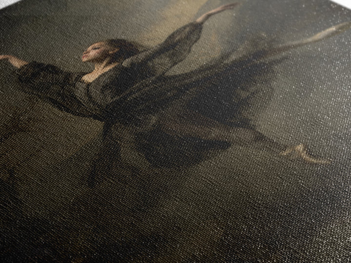 The Phantom Ballerina, Baroque Witchcraft Art, Vertical Wall Art, Dark Fantasy Wall Art, Canvas Print, Halloween Wall Art