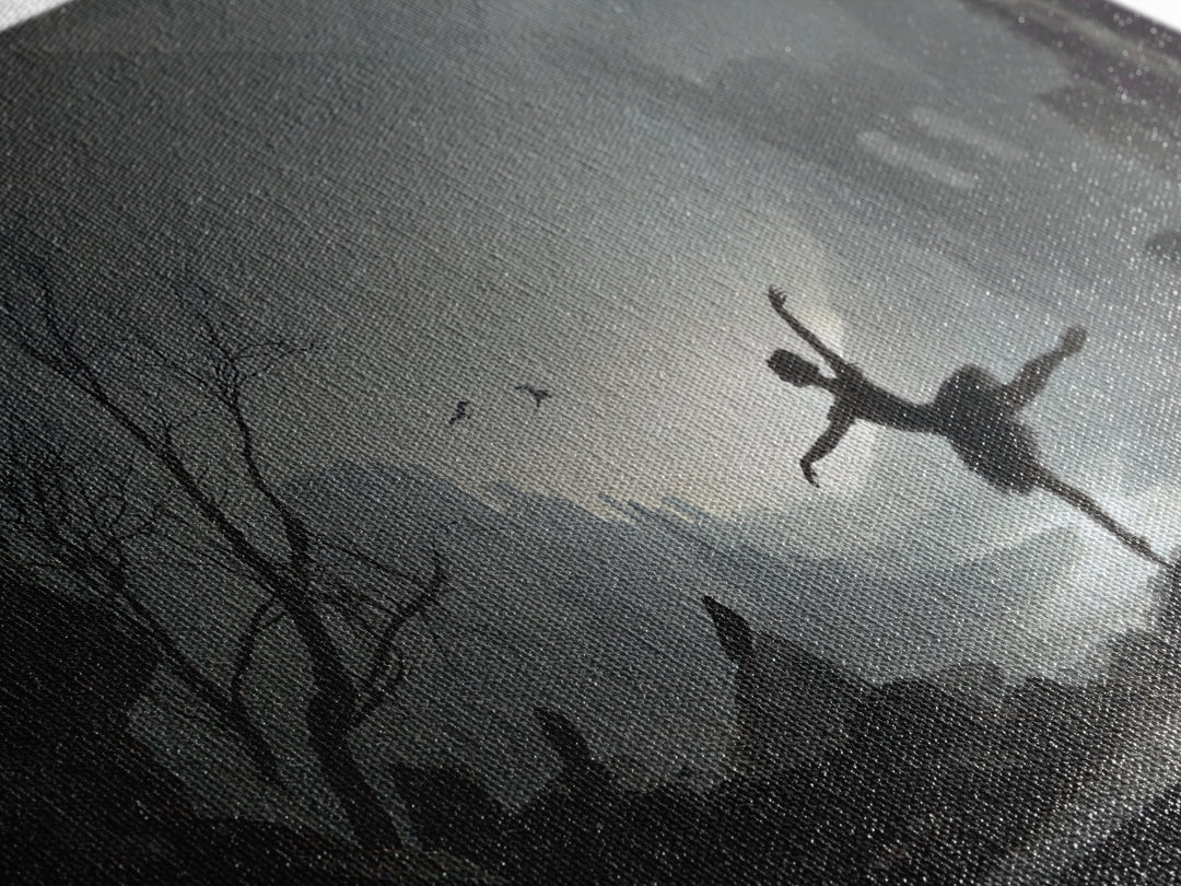 The Phantom Ballerina, Romantic Gothic Landscape, Landscape Wall Art, Gothic Horror Wall Art, Framed Canvas Print