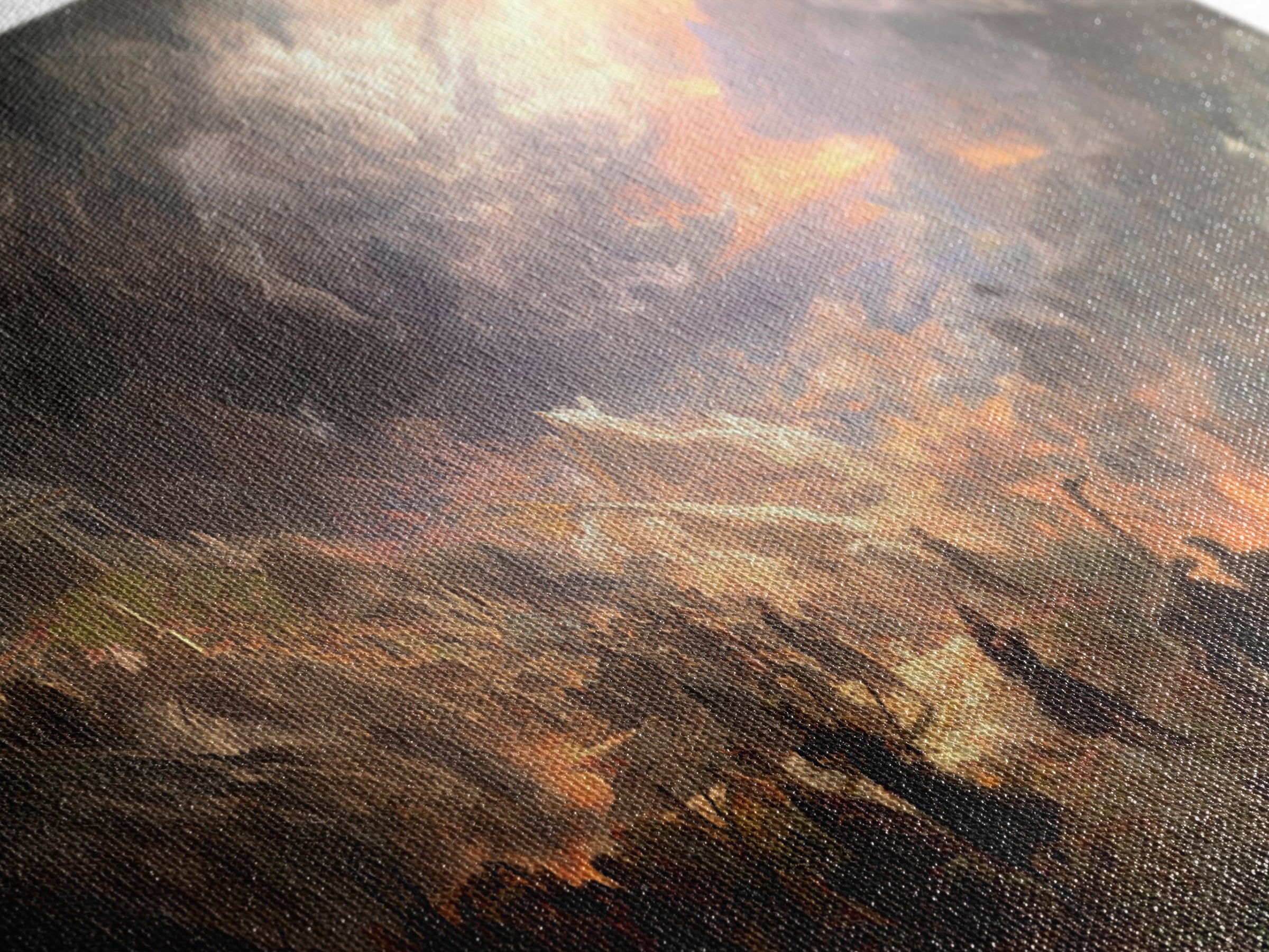 The Ghost Of The Witch Hunter, Apocalyptic Romantic Art, Wide Panoramic Art, Dark Fantasy Wall Art, Canvas Print, Halloween Wall Art