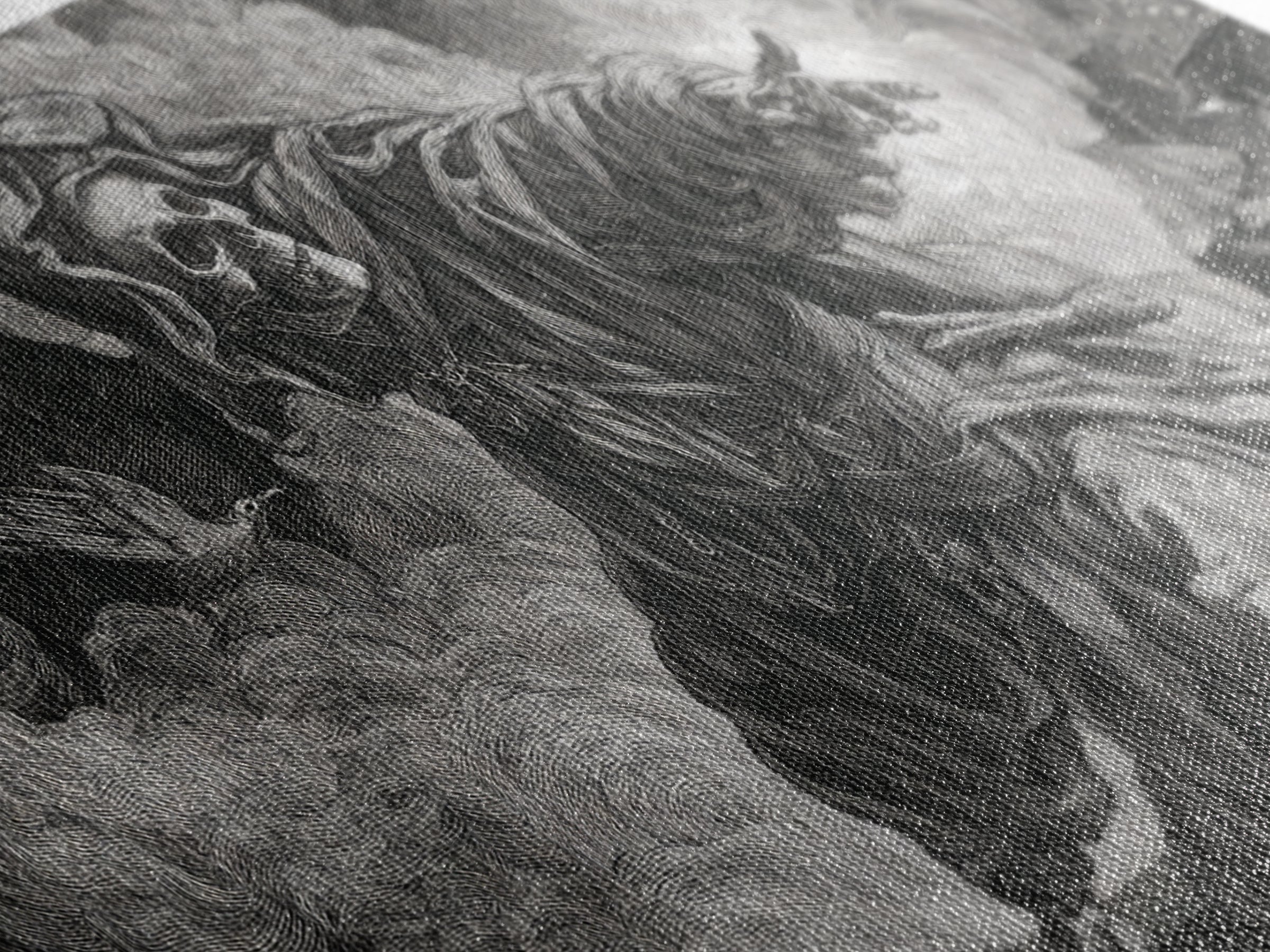 The Ash-Covered Oracle, Danse Macabre Art, Wide Panoramic Art, Dark Fantasy Wall Art, Canvas Print, Halloween Wall Art