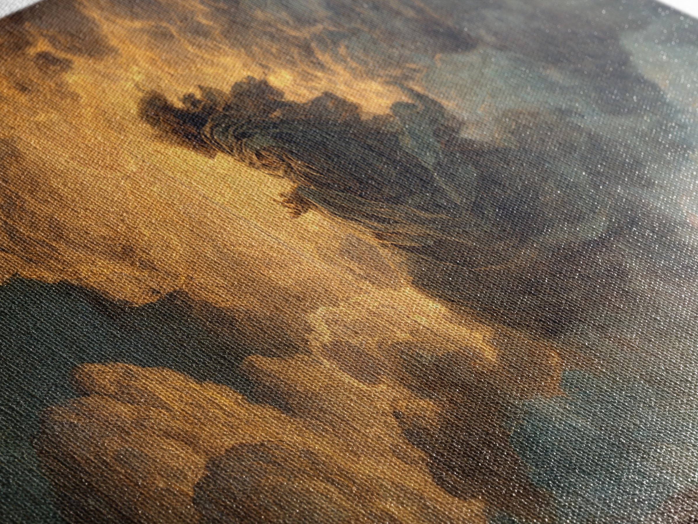 The Ash-Covered Oracle, Apocalyptic Romantic Art, Wide Panoramic Art, Gothic Horror Wall Art, Framed Canvas Print, Halloween Wall Art