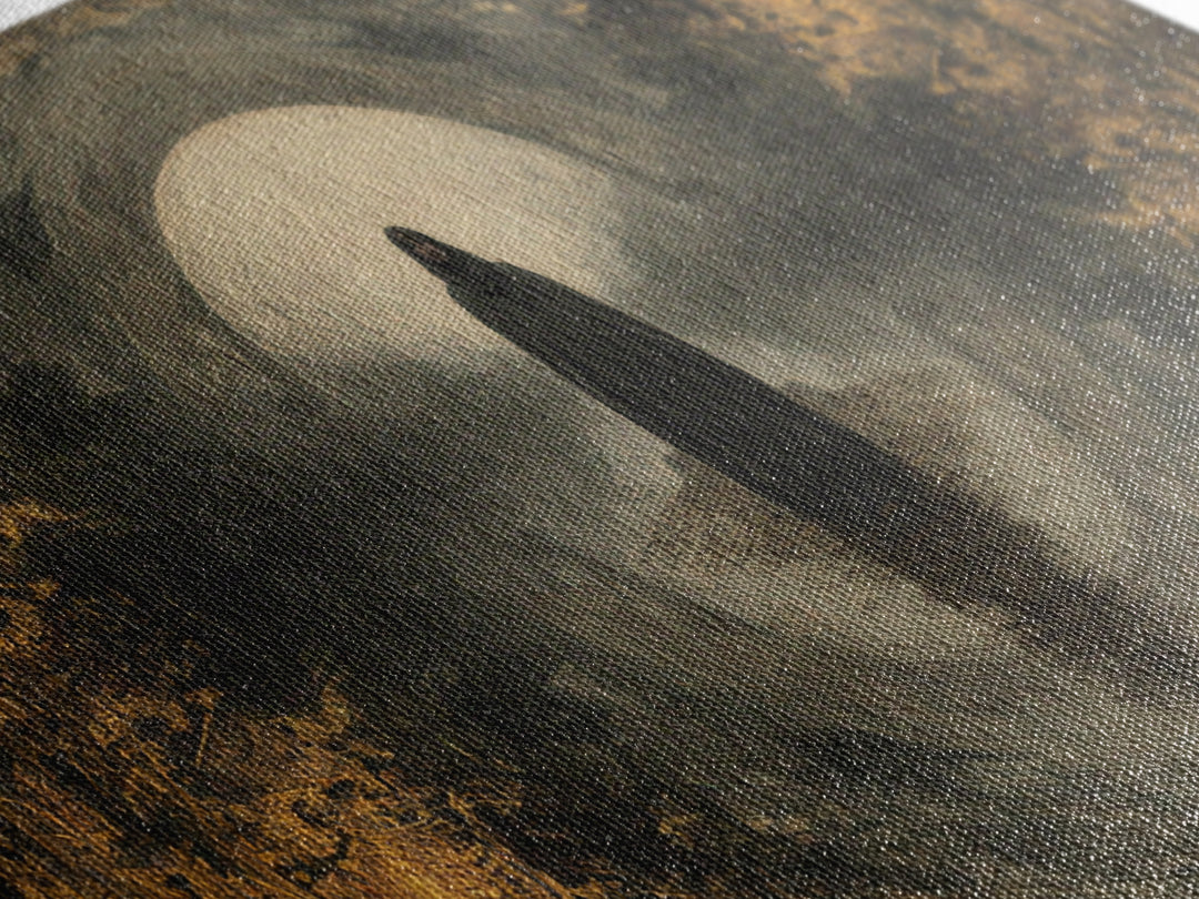The Ash-Covered Oracle, Symbolist Gothic Landscape, Wide Panoramic Art, Dark Fantasy Wall Art, Canvas Print, Halloween Wall Art