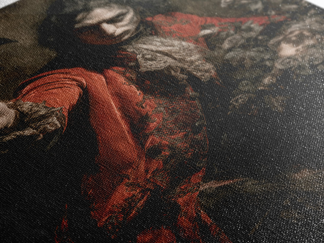 The Vampire Florist, Dark Romantic Horror Art, Vertical Wall Art, Gothic Horror Wall Art, Canvas Print, Halloween Wall Art
