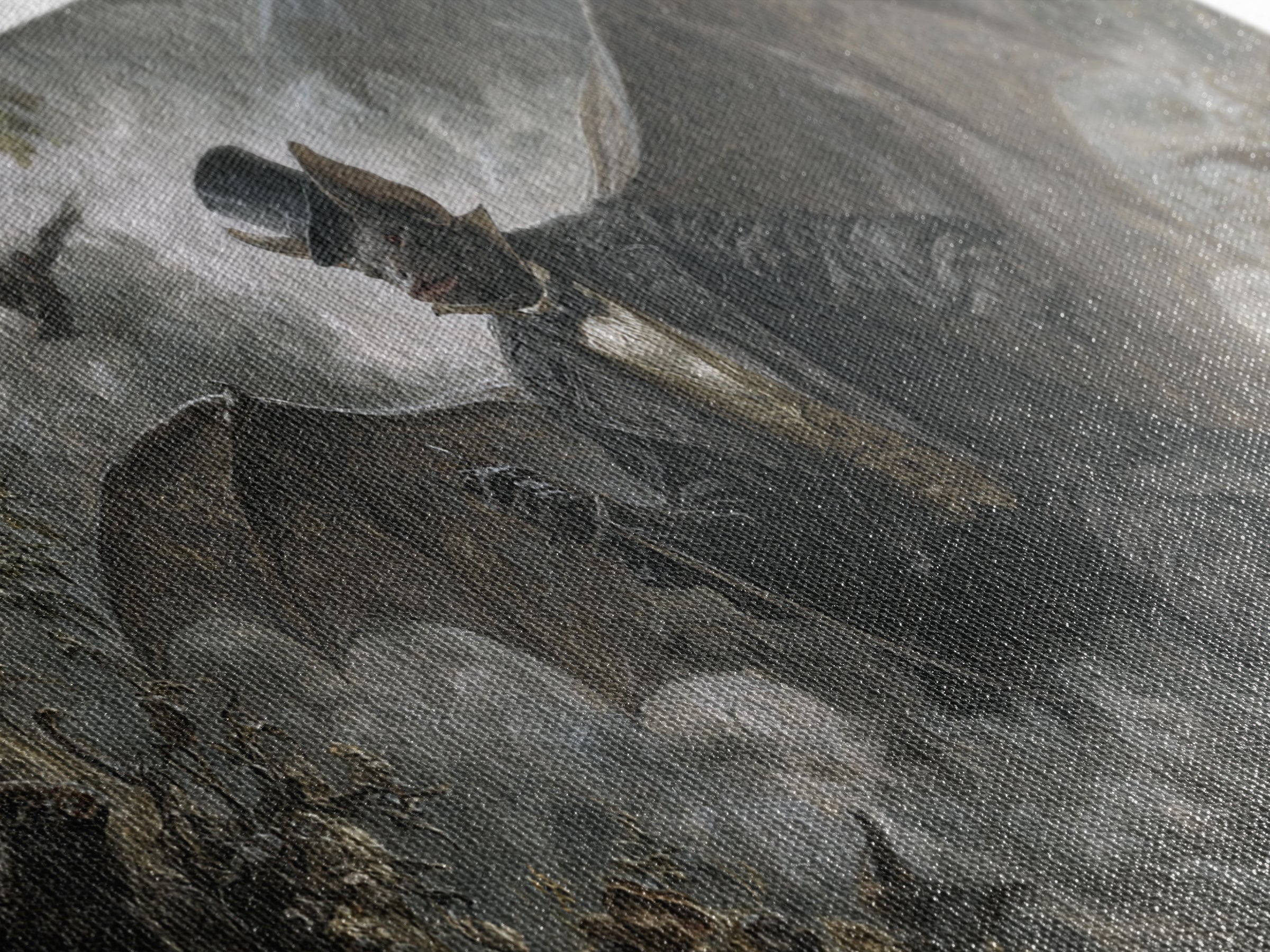 The Bat Umbrella Salesman, Baroque Witchcraft Art, Wide Panoramic Art, Dark Fantasy Wall Art, Canvas Print, Halloween Wall Art