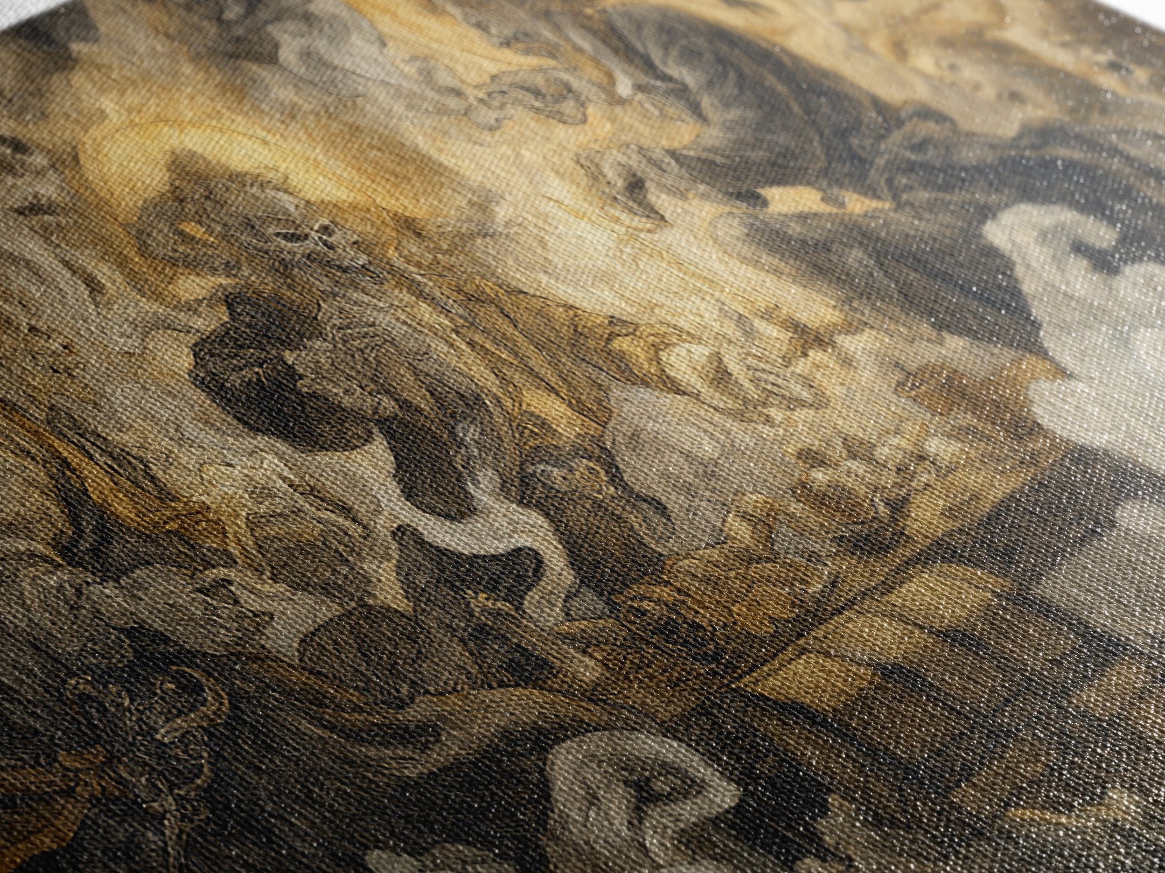 The Ghost Pirate Picnic, Dark Renaissance Art, Wide Panoramic Art, Dark Fantasy Wall Art, Canvas Print, Halloween Wall Art