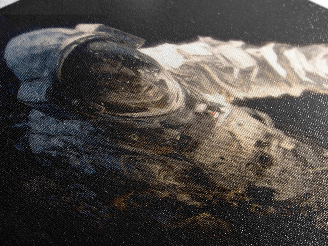 The Astronaut Ghost, Dark Romantic Horror Art, Landscape Wall Art, Macabre Wall Art, Framed Canvas Print, Halloween Wall Art