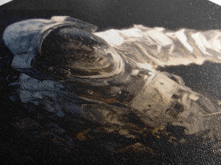The Astronaut Ghost, Dark Romantic Horror Art, Landscape Wall Art, Macabre Wall Art, Framed Canvas Print, Halloween Wall Art
