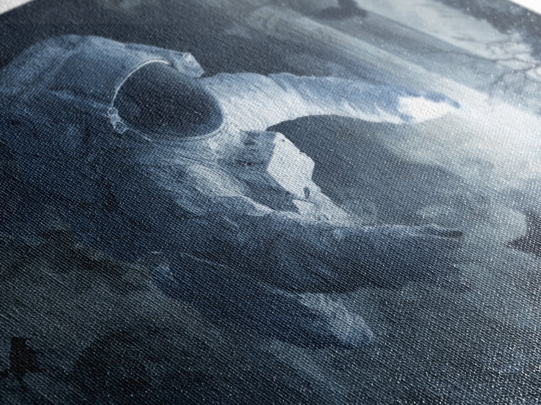 The Astronaut Ghost, Romantic Gothic Landscape, Landscape Wall Art, Dark Halloween Decor, Canvas Print, Halloween Wall Art