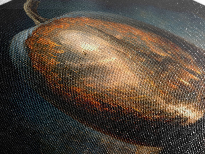 The Moon Inside A Pumpkin, Apocalyptic Romantic Art, Wide Panoramic Art, Gothic Horror Wall Art, Framed Canvas Print, Halloween Wall Art