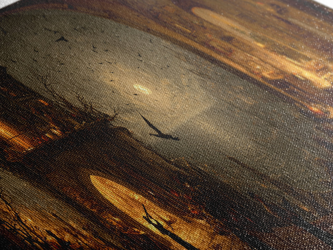 The Last House At The World'S Edge, Northern Renaissance Horror, Extra Wide Wall Art, Dark Halloween Decor, Canvas Print