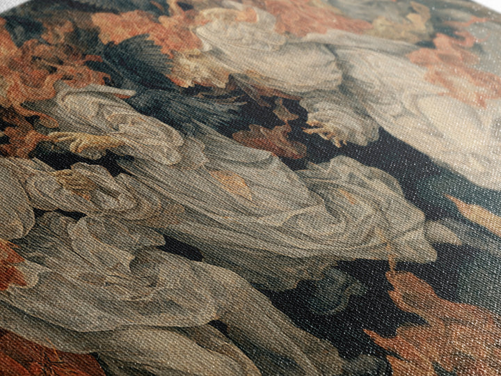 Halloween On Another Planet, Dark Renaissance Art, Wide Panoramic Art, Dark Halloween Decor, Canvas Print, Halloween Wall Art