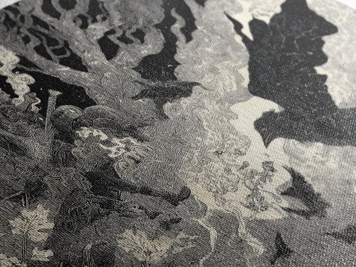 Halloween On Another Planet, Victorian Macabre Art, Landscape Wall Art, Macabre Wall Art, Framed Canvas Print, Halloween Wall Art