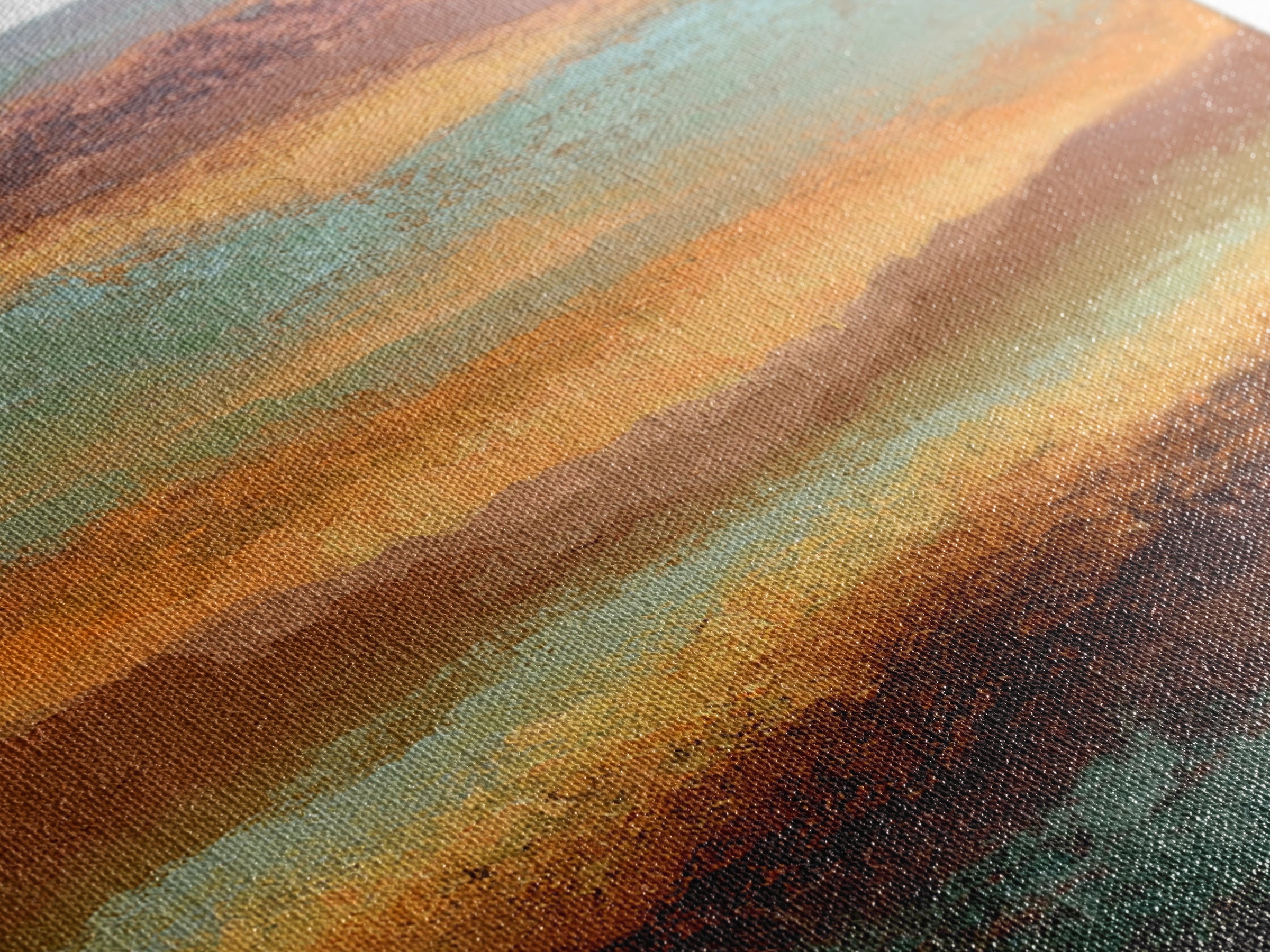 Abstract Heatwave Horizon Framed Canvas Print, Desert Art, Contemporary Art, Southwestern Decor, Fine Art, Desert, Original Art, DES-1x1-61