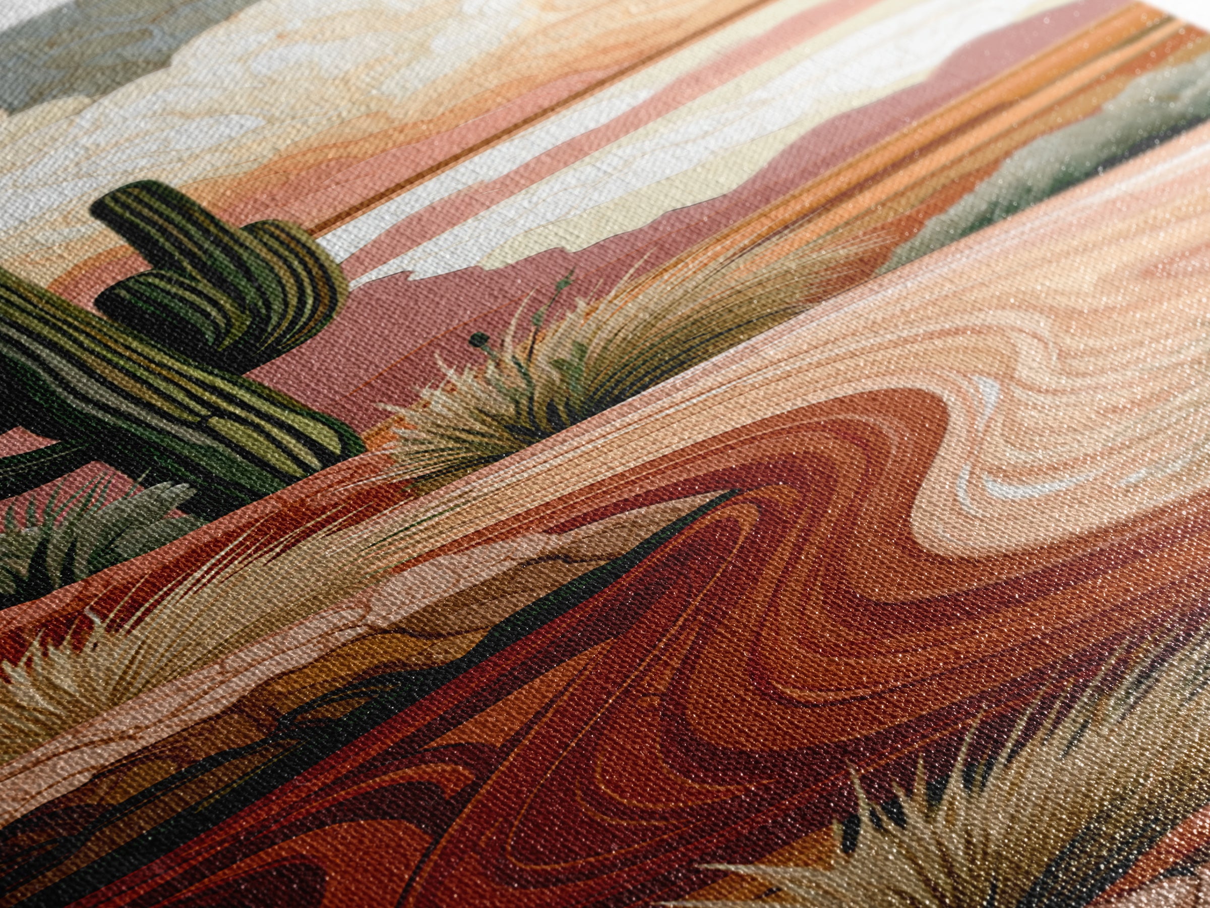 Wind Carved Dune Patterns from Above Canvas Print, Desert Art, Printable Art, Southwestern Decor, Desert, Colorful Wall Art, DES-1x3-32