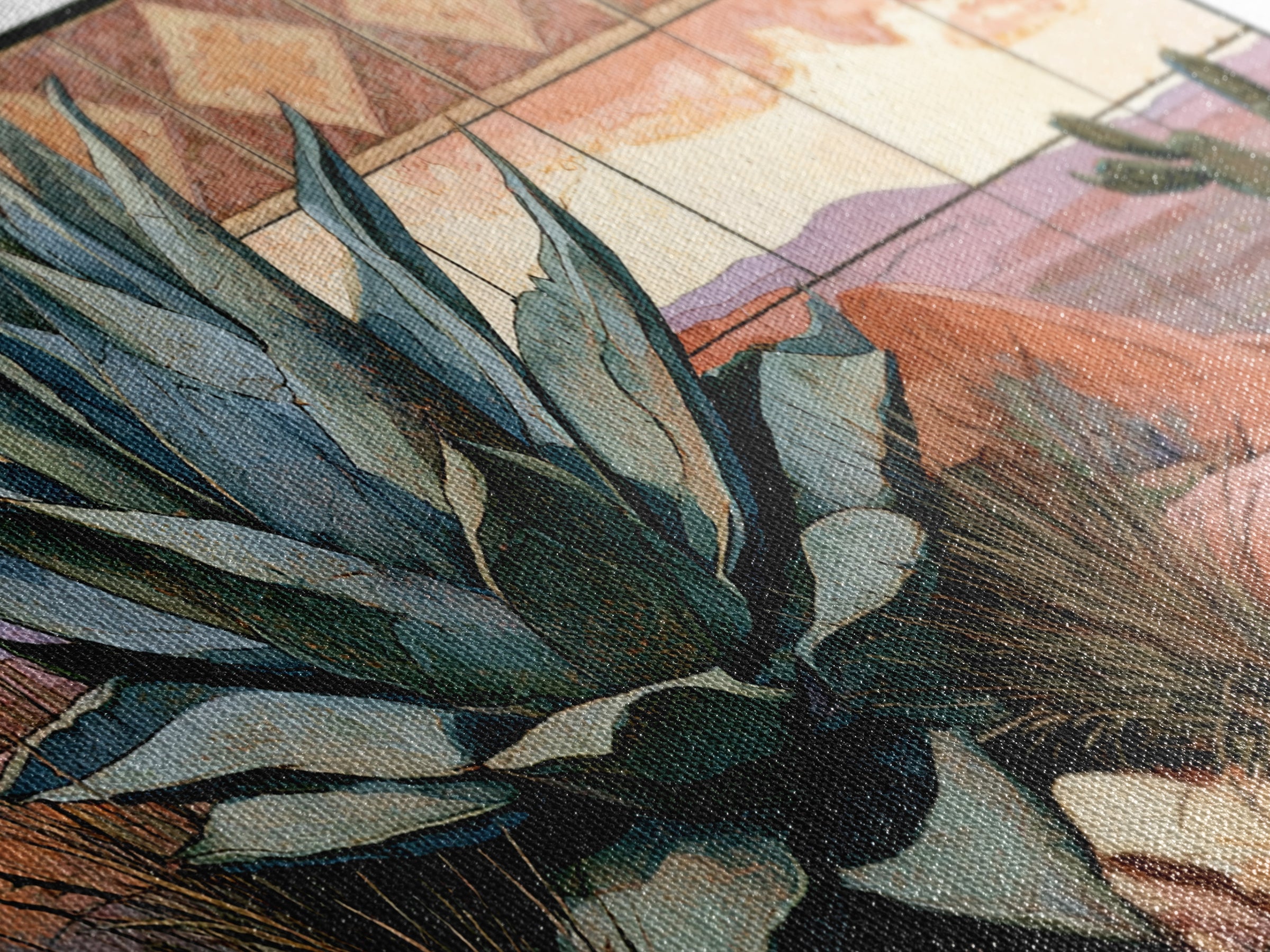 Agave Plant Closeup Canvas Print, Desert Art, Minimalist Decor, Southwestern Decor, Fine Art, Desert, Boho, Original Art, DES-2x1-44