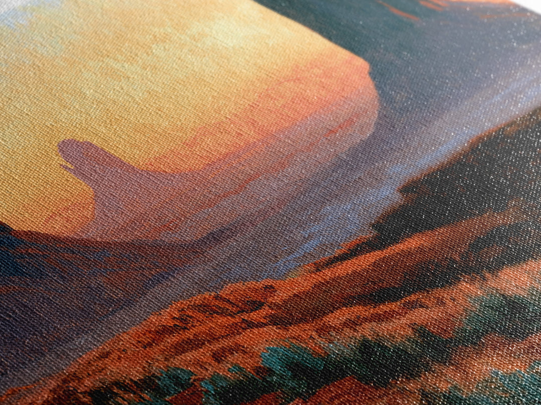 Monument Valley Silhouette Canvas Print, Desert Art, Bedroom Wall Art, Southwestern Decor, Fine Art, Desert, Fine Art Print, DES-2x1-53