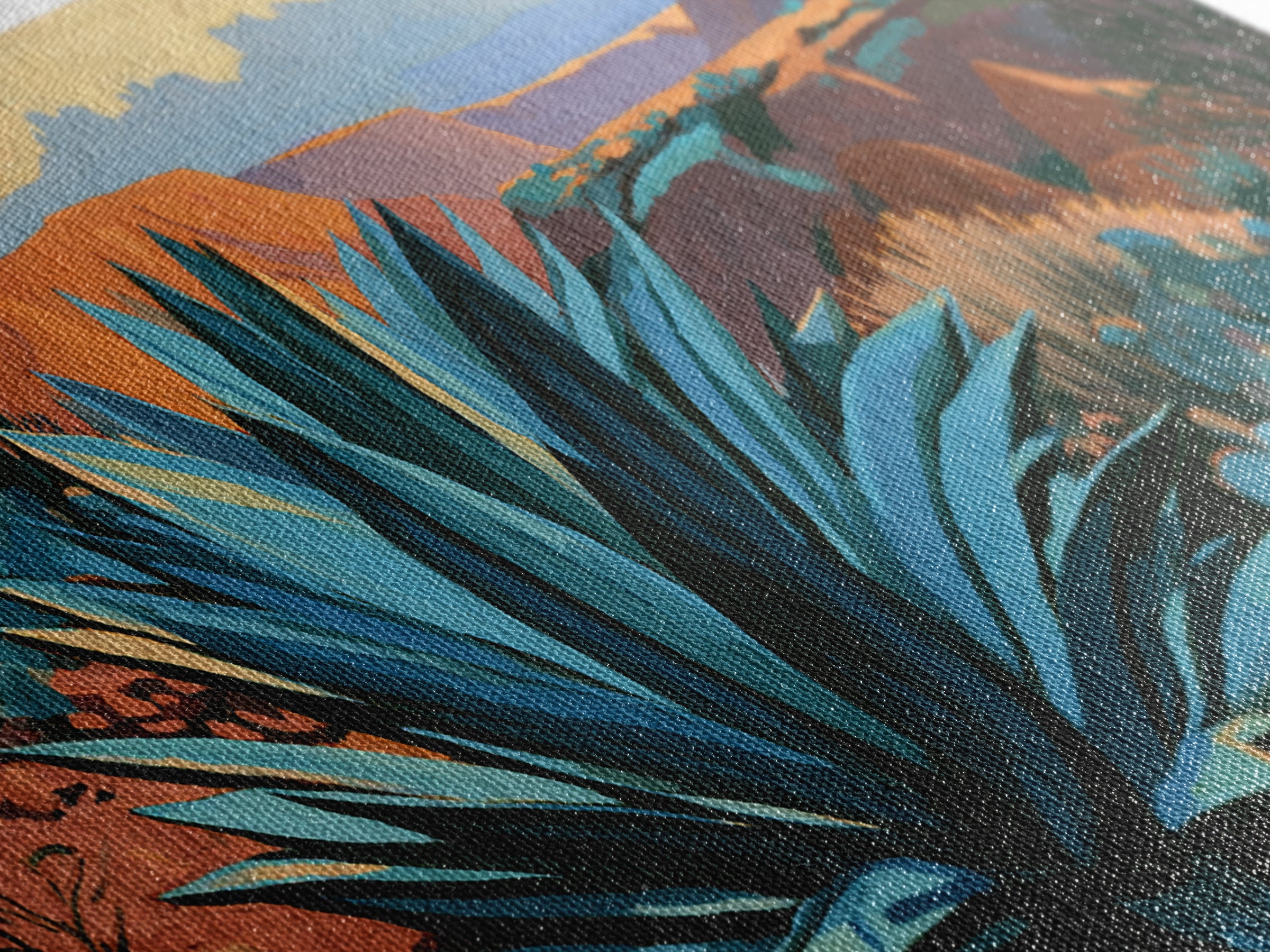 Agave Plant Closeup Canvas Print, Desert Art, Large Wall Art, Southwestern Decor, Fine Art, Desert, Western Wall Art, DES-2x1-68