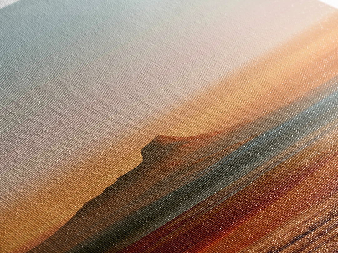 Abstract Heatwave Horizon Framed Canvas Print, Desert Art, Living Room Decor, Southwestern Decor, Desert, Botanical Art, DES-2x3-21