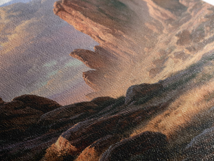 Sandstone Canyon with Dramatic Light Beam Framed Canvas Print, Desert Art, Contemporary Art, Southwestern Decor, Desert, DES-2x3-24