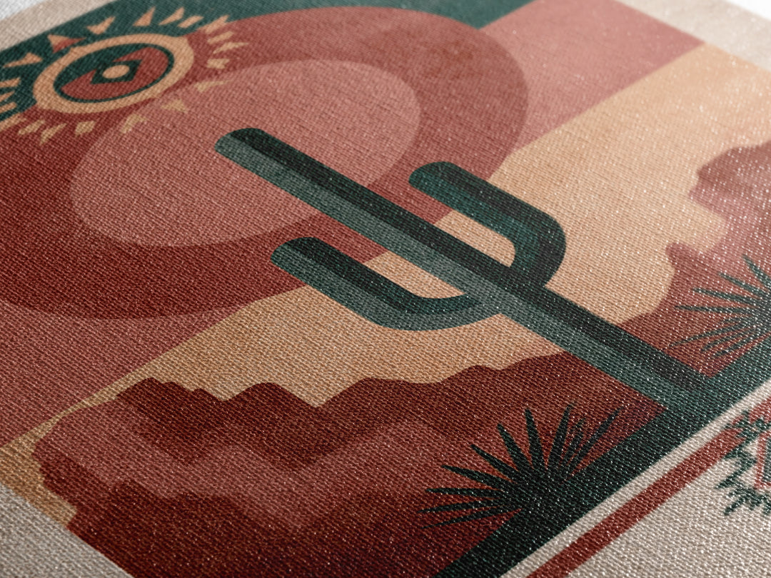 Ancient Desert Petroglyph Design Canvas Print, Desert Art, Boho Wall Art, Southwestern Decor, Fine Art, Desert, Living Room Art, DES-2x3-29